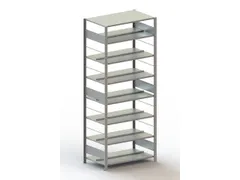 dossierstelling,grondveld,HxBxD 2500x1056x636mm,vaklast 80kg