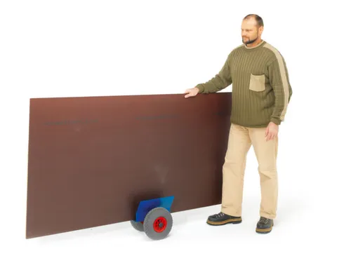 Platenroller 200kg Laadvlak Lxb 320x60mm Massief Rubber Banden