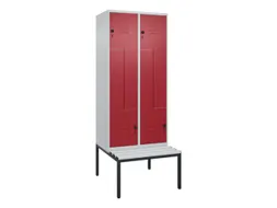 Z-garderobekast,HxBxD 2120x800x815mm,4vak,vak B 400mm,draaigrendel