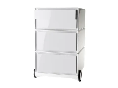 Verrijdbaar Ladeblok Hxbxd 642x390x436mm 4laden Romp Wit Front Wit