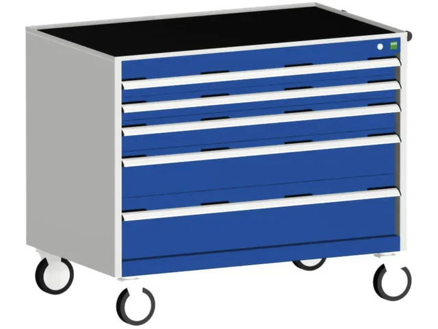 ladekast HxBxD 880x1050x650mm 5laden romp RAL7035 front RAL5010