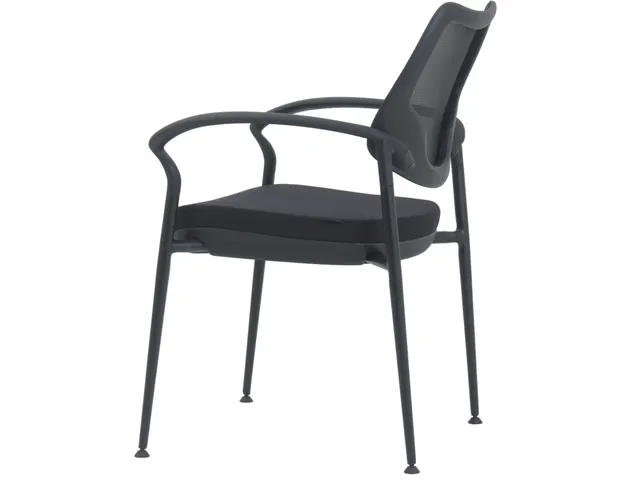 Chaise de réunion Curve Tissu / Filet Noir