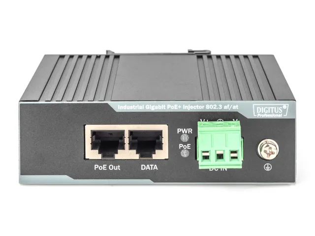 Industriële Gigabit Ethernet PoE+ injector 802.3 af/at 60W