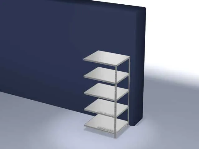 magazijnstelling,aanbouwveld,HxBxD 2000x1000x800mm,vaklast 200kg