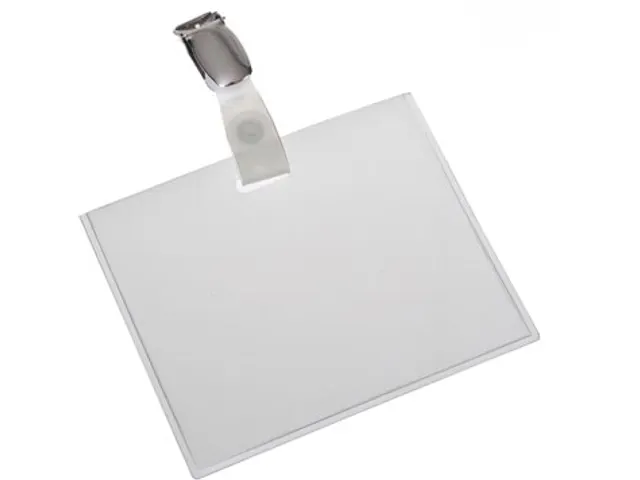 Badgehouder Met Strip En Clip 90 X 60 Mm Gesloten