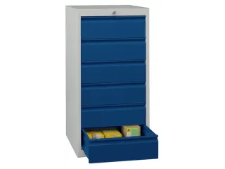 ladekast HxBxD 1000x500x600mm 6laden slot RAL7035 front RAL5010 - 2