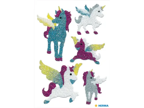 Etiket Herma 6667 Eenhoorn Glitters 1 vel 5 stickers