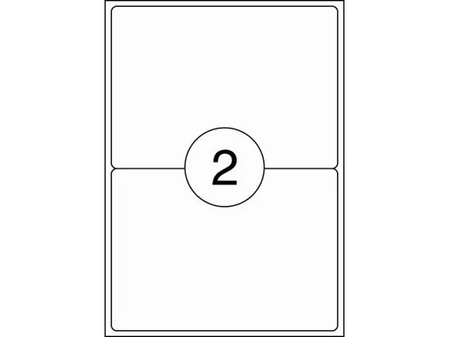 Etiket Rillstab 199.1x143.5mm Wit