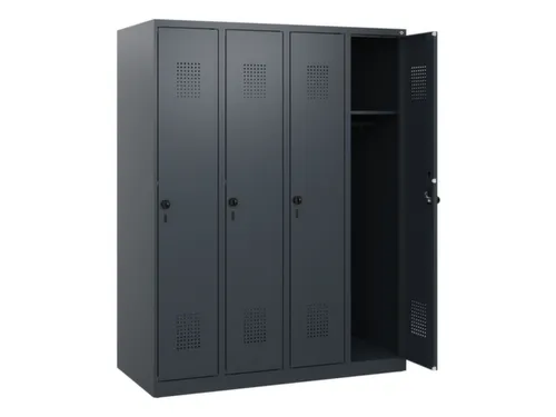 schoollocker,HxBxD 1530x1200x500mm,4vak,vak B 300mm,draaigrendel