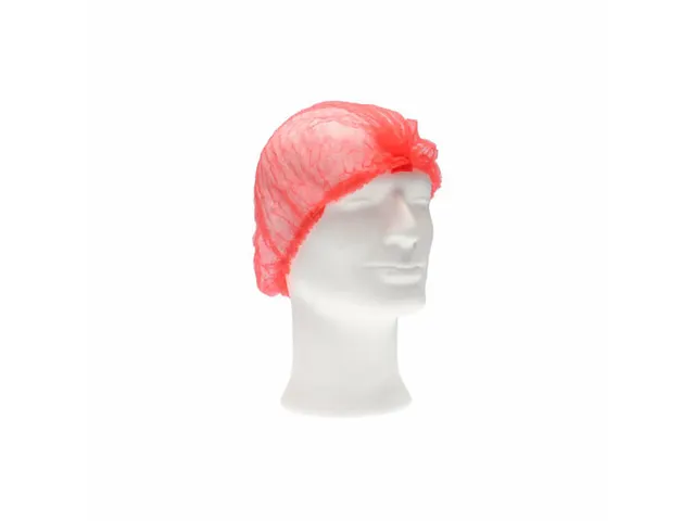 PP non woven haarnet Rood 49cm Clip Cap maat M 1000 Stuks