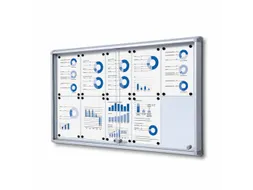 Vitrinekast Mededelingenbord Fire-proof schuifdeuren 10xA4
