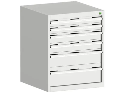 ladekast HxBxD 800x650x650mm 6laden romp RAL7035 front RAL7035