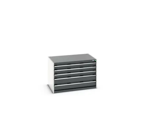 ladekast HxBxD 700x1050x750mm 5laden romp RAL7035 front RAL7016