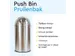 Afvalbak BRASQ Push Bin PB230+ 30 liter rvs