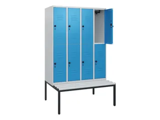 Dubbeldekse dekenkist,HxBxD 1950x1200x815mm,4x2vak.,vak B 300mm - 2