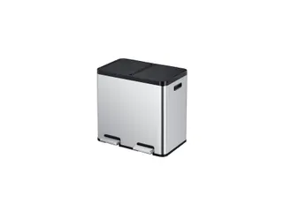 Afvalbak EKO Essential Recycler pedaalemmer 2x22 liter RVS - 3
