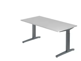 In hoogte verstelbaar bureau,HxBxD 680-850x1600x800mm,blad grijs - 1