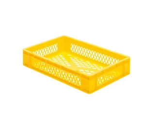 Euronorm-stapelbak 22l 120x600x400mm Wanden/bodem Opengewerkt Geel - 1