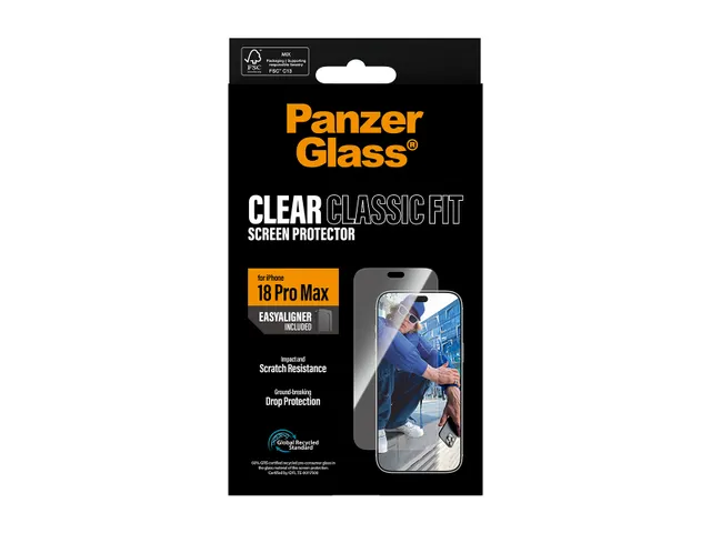 PanzerGlass Screen Protector iPhone 18 Pro Max | Classic fit w. Eas