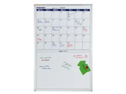 maandplanners,HxB 600x900mm,gelakt,magnetisch,bord wit,maand/vrij veld