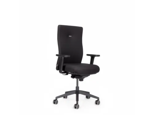 bureaustoel,synchroonmech.,m. 2D-armleuningen,zitting stof zwart