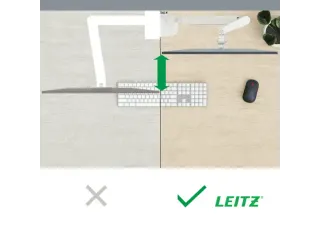 Monitorarm 2 Schermen Leitz Ergo ruimtebesparend dubbel grijs - 3