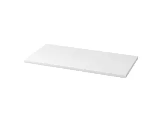 houten vloer v. kantoorstelling BxD 762x376mm dikte 22mm wit - 1