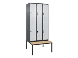 Dubbeldekse dekenkist,HxBxD 2120x900x815mm,3x2vak.,vak B 300mm