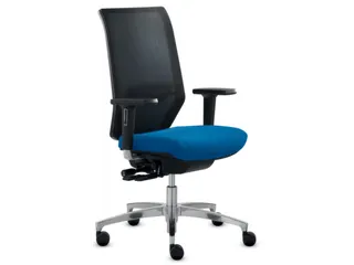 Dauphin Bureaustoel rugleuning met netbekleding Blauw - 2
