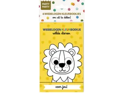 Interstat Party Party Wiebelogen 6 Uitdeel-kleurboekjes Wilde dieren
