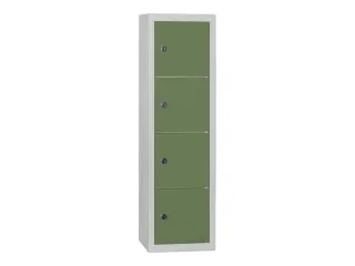 lockerkast,HxBxD 778x225x200mm,1x4vakken,RAL7035,front RAL6011 - 2