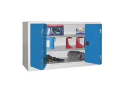 Vouwdeurkast 1000x1500x500mm 2legborden Verzinkt Ral7035 Front Ral5012