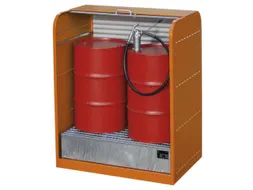 vatenkast,HxBxD 1610x870x1300mm,v. 2x200l vat,opvangvol. 215l