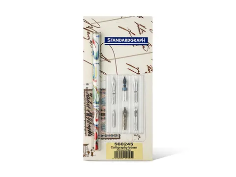 Set de calligraphie Standardgraph allround 6 pointes + porte-plume
