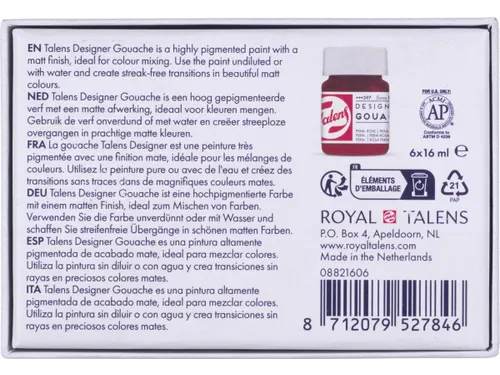 plakkaatverf Extra Fijn 16 ml set van 6 assorti