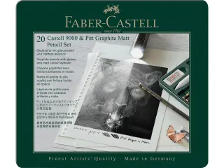 Grafietpotlood Faber-Castell Pitt Mat 8st. en 9000 8st. in blik - 2