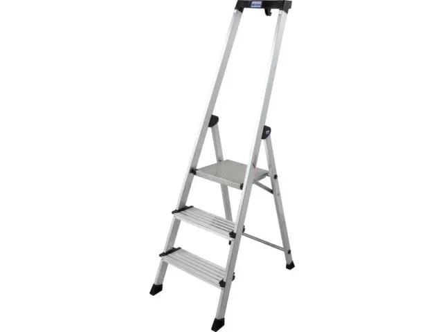 trapladder,eenzijdig,3trede(n),balk L 1,55m,aluminium