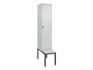 locker met bank,HxBxD 2120x400x815mm,1vak,vak B 400mm,draaigrendel - 1