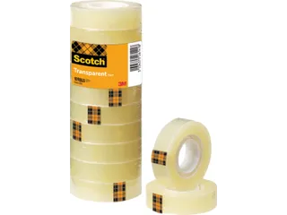 Plakband Scotch 508 15mmx33m transparant 10 rollen - 1