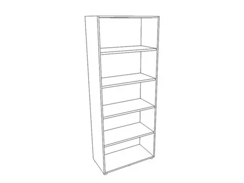kantoorstelling,HxBxD 2140x860x450mm,4xhouten vloer,5ordnerhoogtes