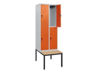 Dubbeldekse dekenkist,HxBxD 1950x600x815mm,2x2vak.,vak B 300mm - 2
