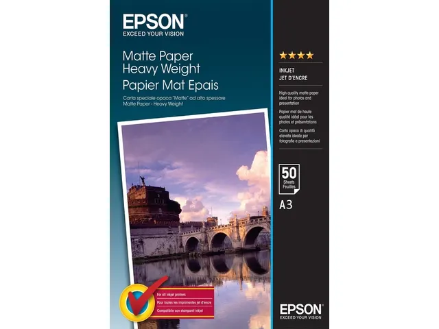 Inkjetpapier Epson S041261 A3 mat 1440DPI 50 vel