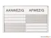 In-uit Bord 6 Namen Aluminium Aan/afwezigheidsbord Wit