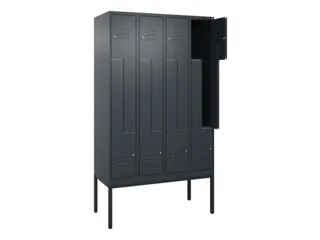 Z-garderobekast,HxBxD 2120x1200x500mm,vak B 150/300mm,cil.-slot - 2