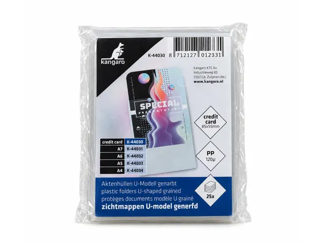 u-map Kangaro creditcard PP 0.12mm transparant 25 stuks