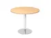 vergadertafel,HxØ 745x1000mm,rond,schotelvoet chroom,ronde buis
