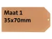 Label karton nr 1 200gr 35x70mm chamois 1000 stuks