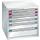 ladekast 800x805x695mm 6laden cilinderslot RAL7035 front RAL7035