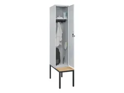 locker met bank,HxBxD 2120x400x815mm,1vak,vak B 400mm,draaigrendel