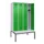locker met bank,HxBxD 2120x1200x815mm,4vak,vak B 300mm,cilinderslot